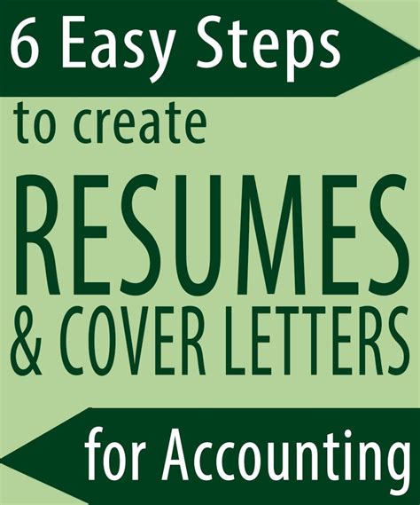 6 Easy Steps to Create Resumes & Cover Letters for Accounting Students ...
