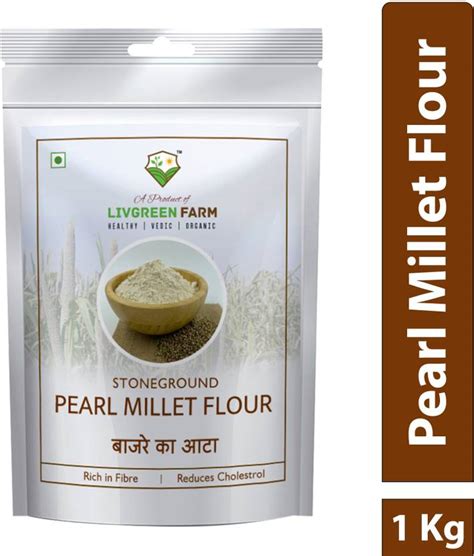 LivGreen Farm Pearl Millet Flour (Bajra Atta) | Rich in Fibre ...