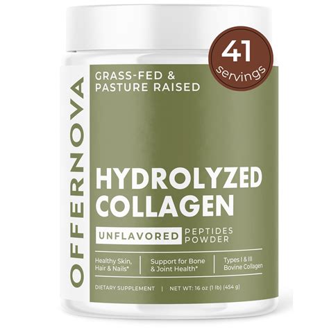 Buy Hydrolyzed Collagen Peptides Powder - 100% Pure, Grass Fed ...