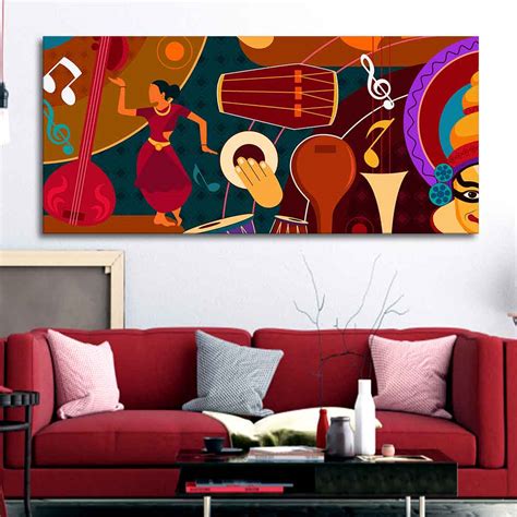 Dance & Music Instruments Canvas Wall Painting – Vibecrafts