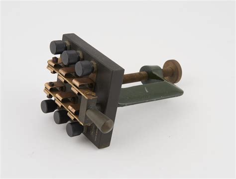 Two 3-pole switches for attaching to bench by clamp | Science Museum ...