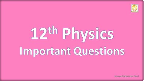 Image result for Most Expected Questions Physics Class 12
