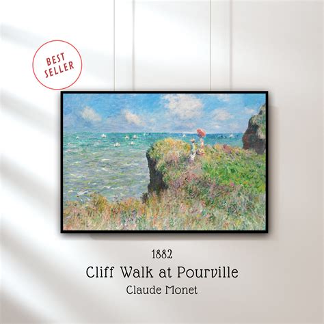 Cliff Walk at Pourville by Claude Monet in 1882. Monet's Oil Painting ...
