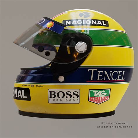 Ayrton Senna helmet 1993 3D model | CGTrader