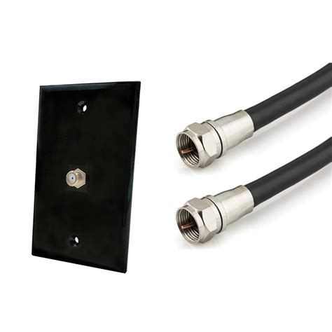 Buy Placa De Pared Para Cable Coaxial De 1 Puerto En Negro - Salida De ...