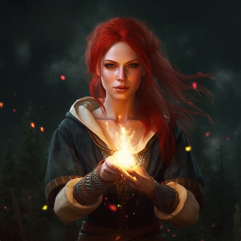 Red head Mage woman | Portraits de personnages, Sorcière rousse, Mage feu