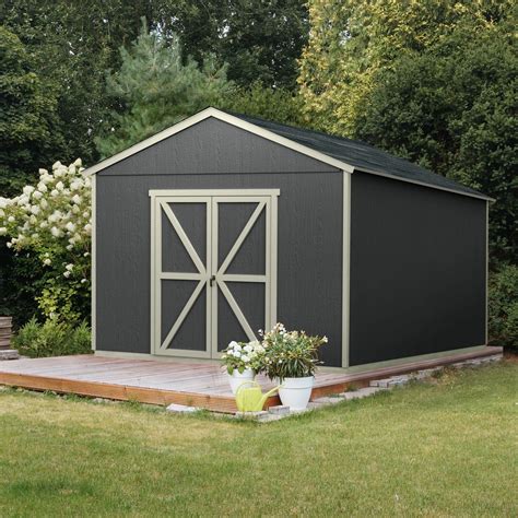 Handy Home Products Rookwood 10x10 ft DIY Wood Storage Shed Kit ...