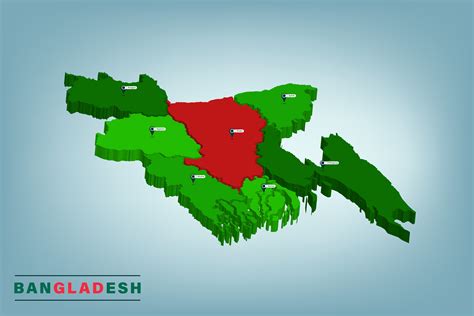 3D Map for Bangladesh with Background Graphic by Ju Design · Creative Fabrica
