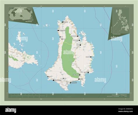 Catanduanes, province of Philippines. Open Street Map. Locations and names of major cities of ...