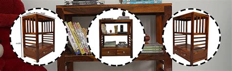 WELLBORN Solid Sheesham Wood Furniture Book Shelf Best for Living Room ...