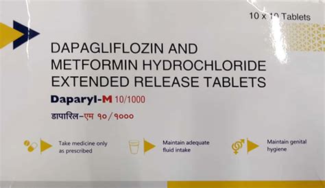 Daparyl M 10/1000mg Strip Of 10 Tablets: Uses, Side Effects, Price ...