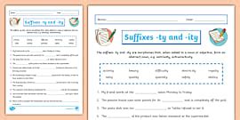 More About Suffixes Differentiated Worksheet / Worksheet Pack