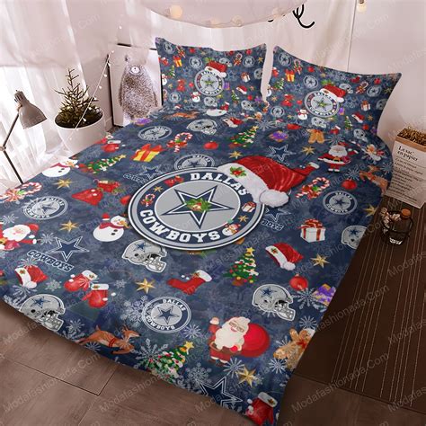 Dallas Cowboys Pattern Logo Christmas Bedding Sets - Luxury Bedding By ...