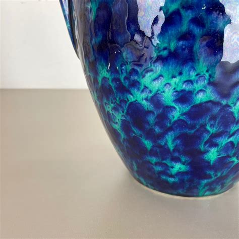 Large Pottery Fat Lava Multi-Color Floor Vase Made by Scheurich, 1970s ...