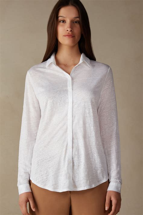 Long-Sleeved Linen Shirt | Intimissimi