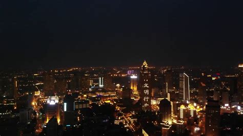 天津市和平区滨江道夜景航拍—高清视频下载、购买_视觉中国视频素材中心