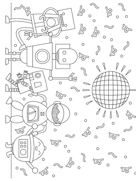 Robot Coloring Worksheet 的图像结果