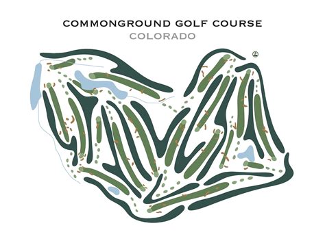 Commonground Colorado Golf Course Map Golf Décor for - Etsy