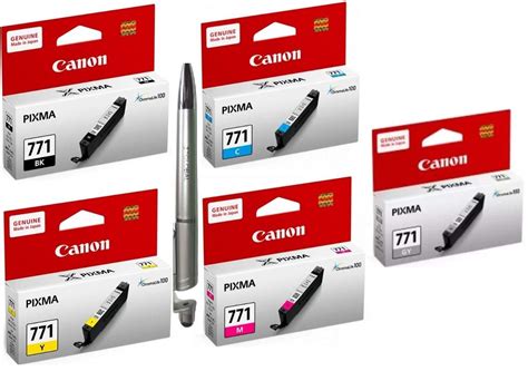 Canon 771 B/C/Y/M/GR Ink Cartridge with ITGLOBAL 3in1 Multi-Function ...