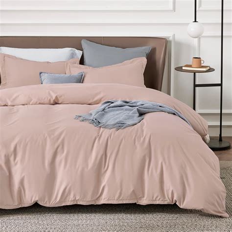 Amazon.com: Bedsure Twin Duvet Covers Dusty Rose - Soft Brushed ...