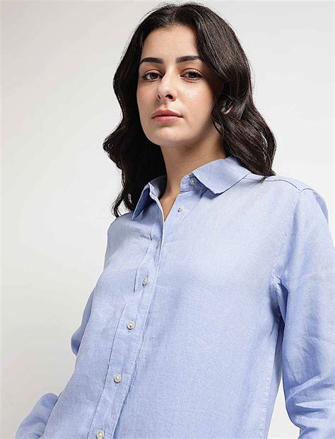 Buy Pure Linen Spread Collar Shirt at Marks & Spencer