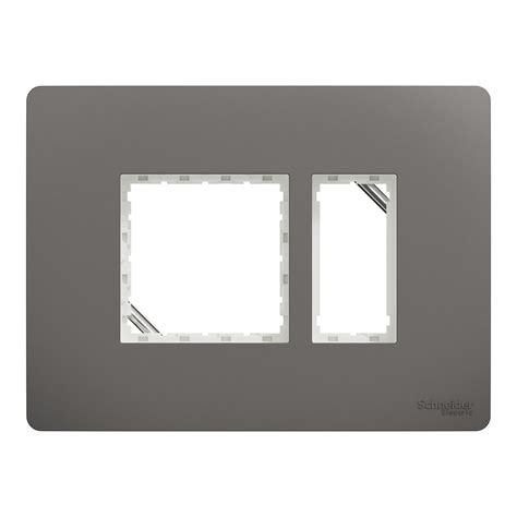 MZCP3M_WG - Cover frame, Miluz ZeTa, 3 module, warm grey | Schneider ...