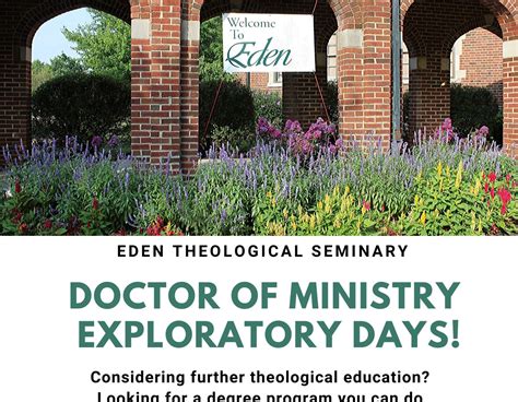 Doctor of Ministry Exploratory Days – Eden Theological Seminary