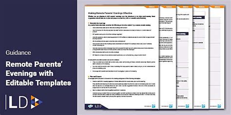 Remote Parents’ Evening Templates and Guidance Pack- CPD