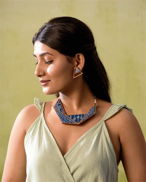 WHE Hand Painted Blue Two Look in One Upcycled Fabric and Repurposed W ...