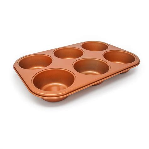 Copper Colored Cookware Round Mini Cake Baking Pan for 6 Cakes by ...