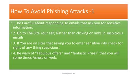 Phishing attacks, Types Of Phishing Attacks, How To Avoid Phishing Attacks | PPT