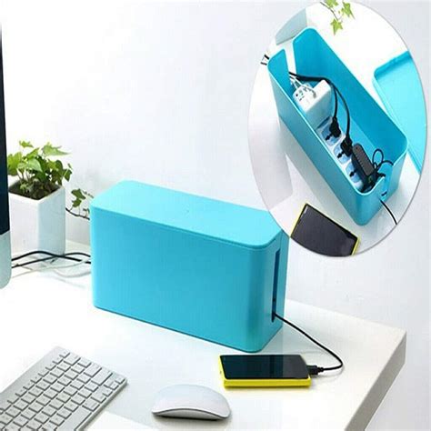 Techtest Cable Management Box Cum Charging Station Desk Organizer Wire ...