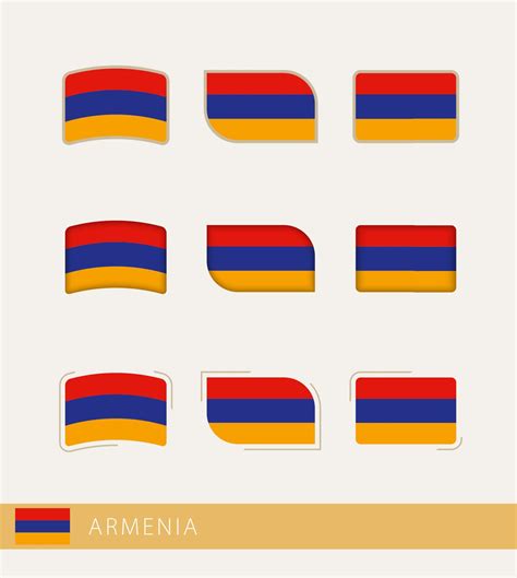 Vector flags of Armenia, collection of Armenia flags. 11690622 Vector ...