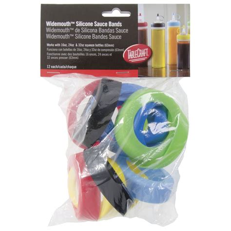 Tablecraft Silicone Squeeze Bottle Sauce Bands for 16, 24, 32 Oz ...