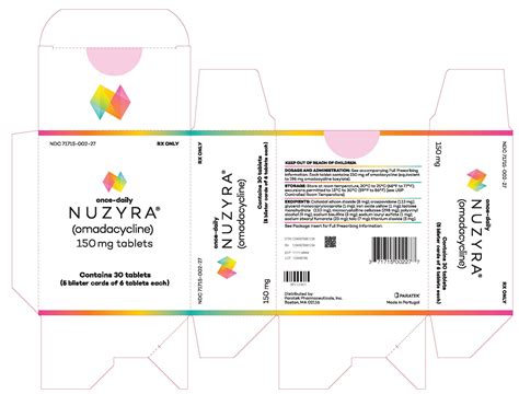 DailyMed - NUZYRA- omadacycline injection, powder, lyophilized, for ...
