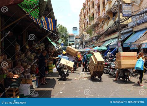 Popular Market in Saigon City Editorial Photography - Image of ...