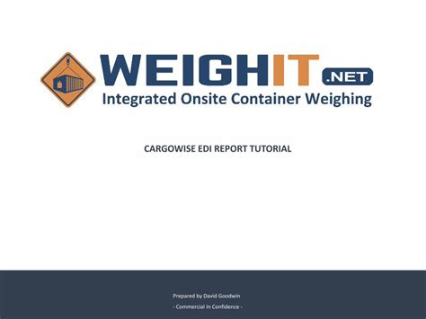 CargoWise Tutorial 的图像结果