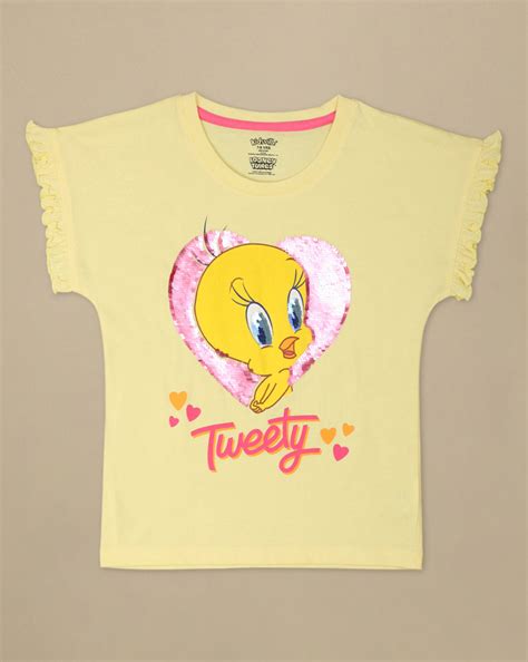 Looney Tunes Printed Relaxed Fit Tshirt For Girls – Kidsville