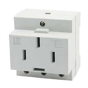 Generic 35mm DIN Rail Mounted AC30 3P+E Modular Power Socket 440VAC 25A ...