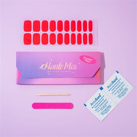 Russian Red - Semi Cured Gel Nail Stickers India - Haute Mes