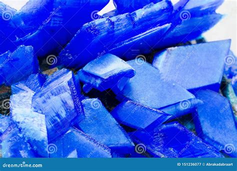 Blue Vitriol Crystals Copper Sulfate Background Stock Image - Image of ...