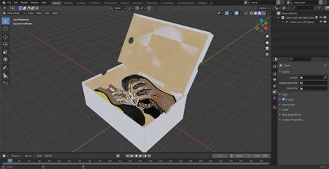 3D Carton Box with Sports Shoes model | 3D Molier International