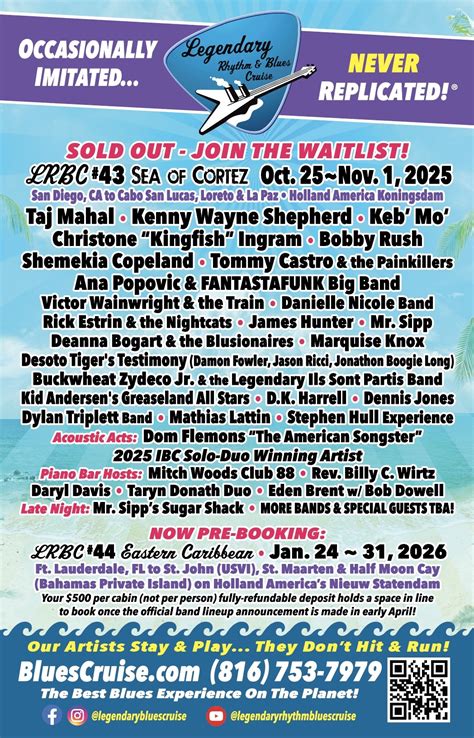 Blues Cruise 2025 | Legendary Rhythm & Blues Cruise