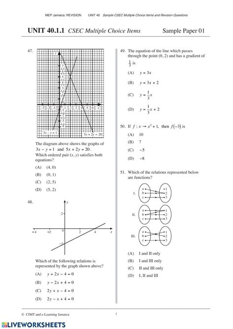 Image result for CSEC Math Worksheets
