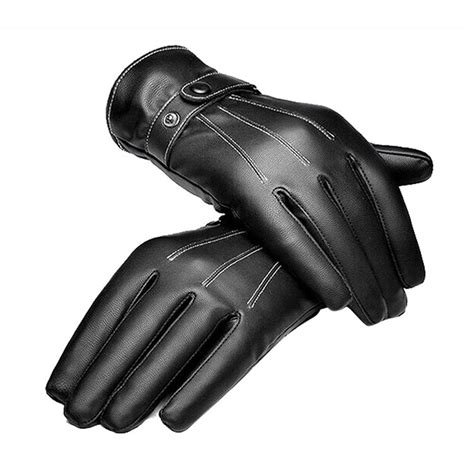 STHIRA Zibuyu Men's PU, Fleece Winter Warm Waterproof Fleece Adjustable ...