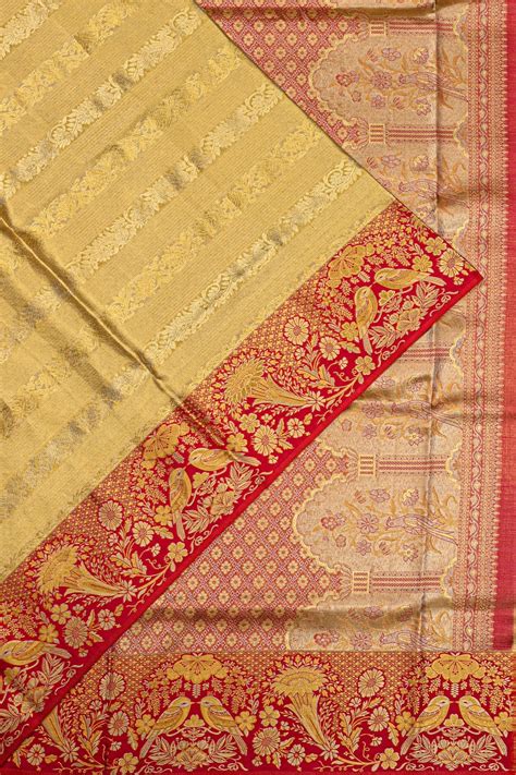 Kanchipuram Silk Tissue Brocade Gold Saree | Kankatala
