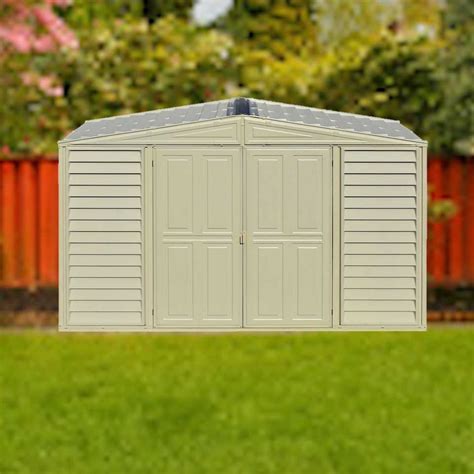 DuraMax 10X5 WoodBridge Vinyl Shed with Foundation [00283] | Free Shipping