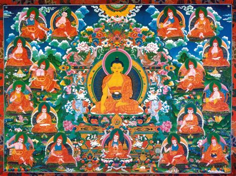 The Seventeen Pandits Of Nalanda Monastery - Life Size Posters by Anzai ...