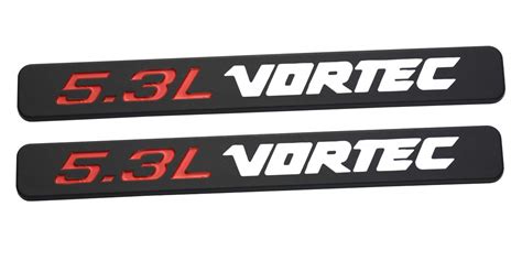 Aimoll 2pcs 5.3l Vortec Hood Emblems Replacement for Z71 GMC Engine ...