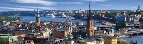 Download Daytime Skyline In Stockholm Sweden Wallpaper | Wallpapers.com
